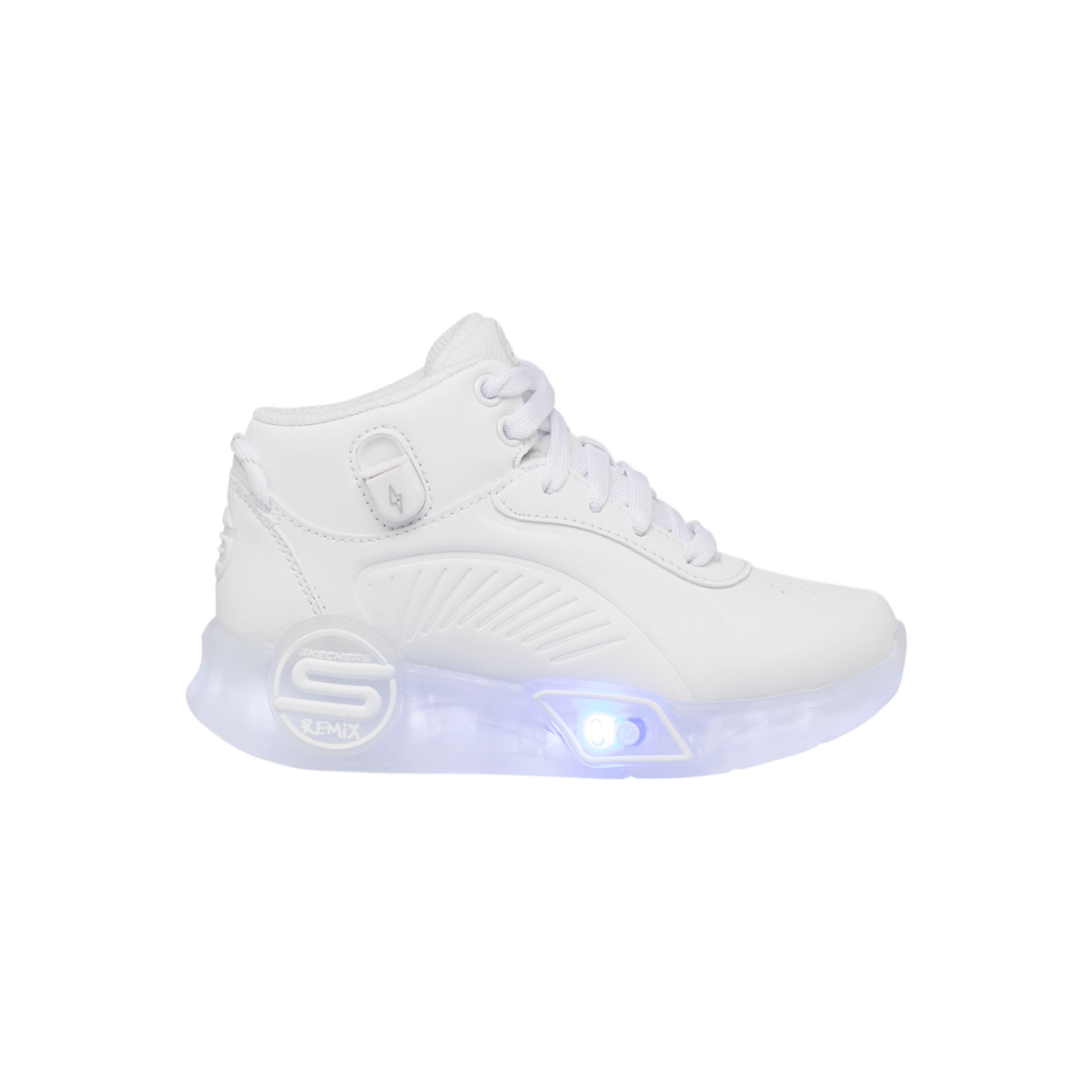 Sneakers alte bianche da bambina con luci Skechers S-Lights Remix, Brand, SKU s342500133, Immagine 0